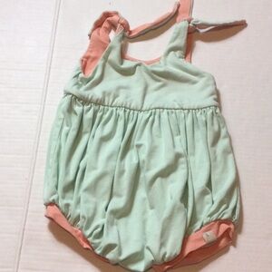 Omi jo Mint and Peach Baby Romper 24 months